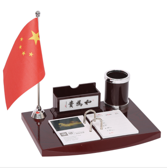 小臺歷架紅木簡約創(chuàng)意筆筒辦公擺件